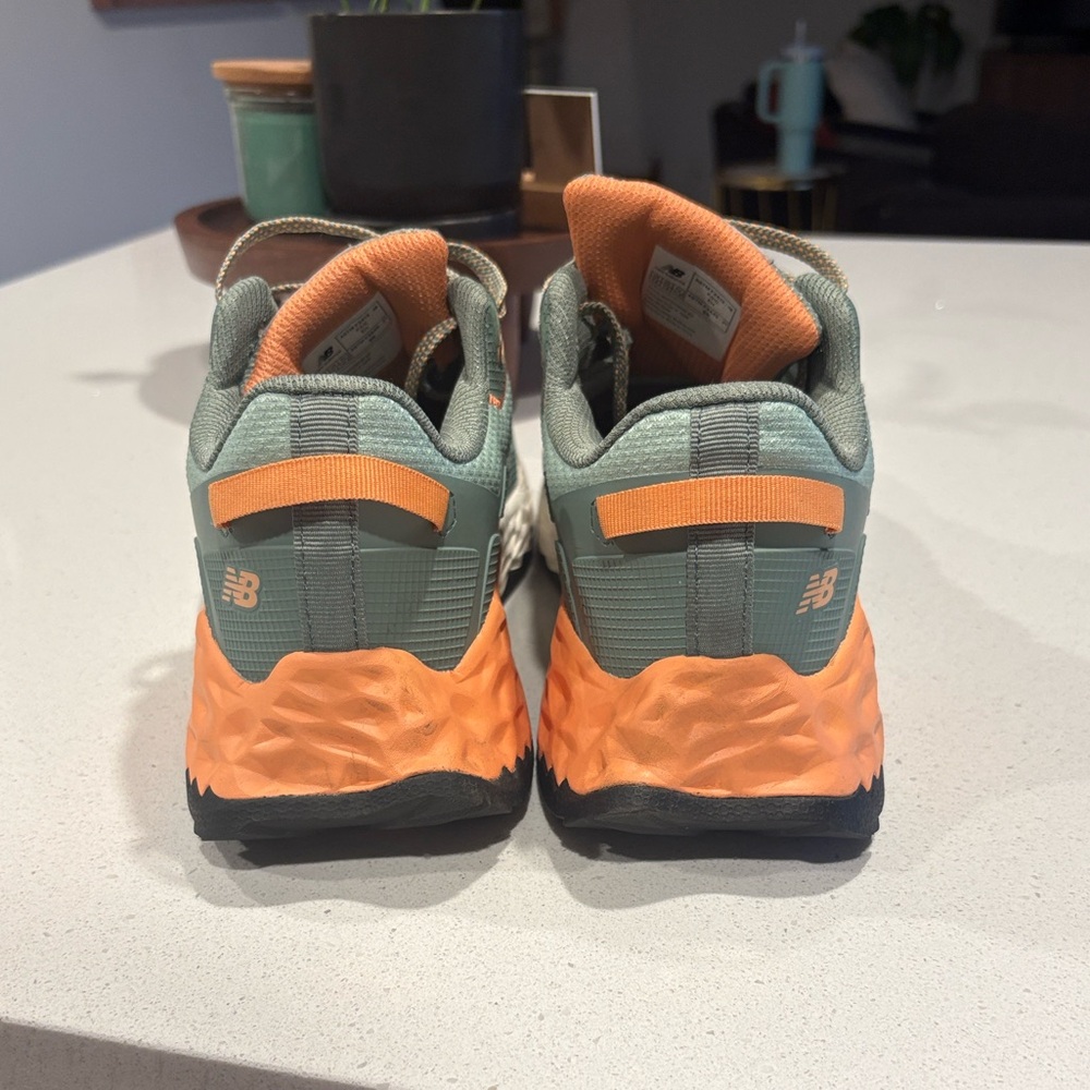 New Balance Green and Orange Athletic Shoes - Picture 3 of 7